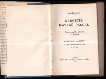 Luigi Pirandello: Nebožtík Matyáš Pascal