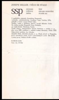 Joseph Heller: Něco se stalo