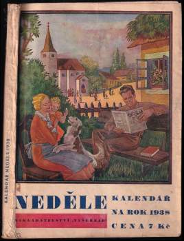 Neděle, kalendář na rok 1938