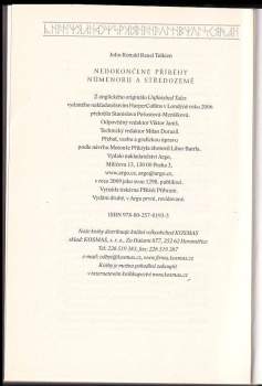J. R. R Tolkien: Nedokončené příběhy Númenoru a Středozemě