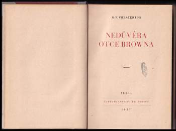 G. K Chesterton: Nedůvěra otce Browna