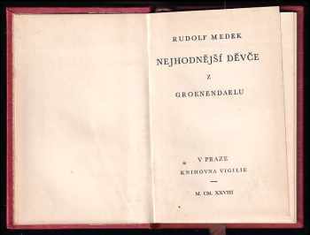 Rudolf Medek: Nejhodnější děvče z Groenendaelu