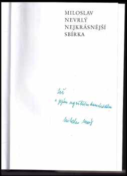 Miloslav Nevrlý: Nejkrásnější sbírka