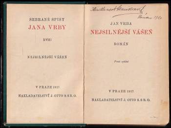 Jan Vrba: Nejsilnější vášeň