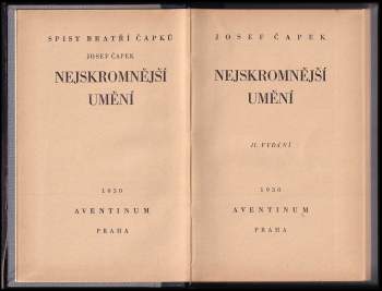 Josef Čapek: Nejskromnější umění