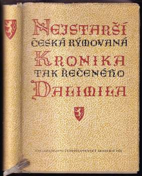 Nejstarší česká rýmovaná kronika tak řečeného Dalimila