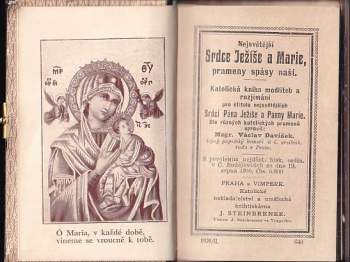 Václav Davídek: Nejsvětější Srdce Ježíše a Marie, prameny spásy naší