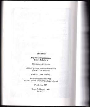 Sam Black: Nejúčinnější propagace - public relations