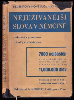 Nejužívanější slova v němčině srovnaná v sestupném pořadí podle jejich užívanosti a důležitosti