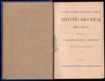 Percival Christopher Wren: Nejvyšší lásky ideál