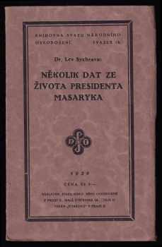 Několik dat ze života presidenta Masaryka