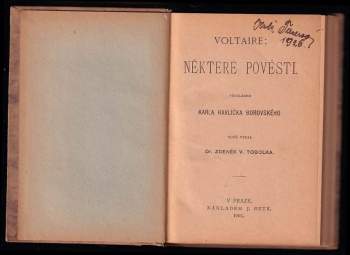 Voltaire: Některé pověsti
