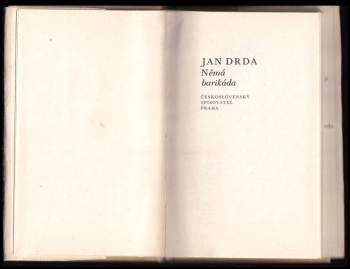 Jan Drda: Němá barikáda