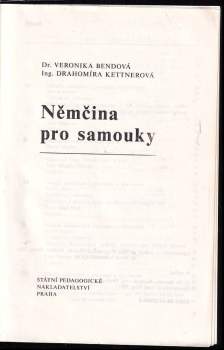Drahomíra Kettnerová: Němčina pro samouky