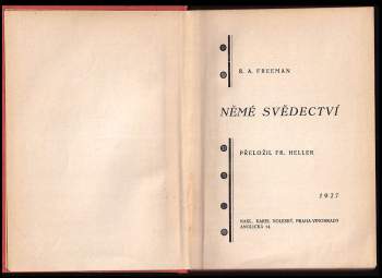 R. Austin Freeman: Němé svědectví