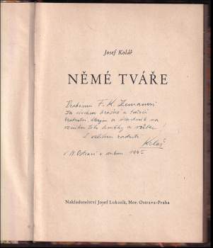 Josef Kolář: Němé tváře