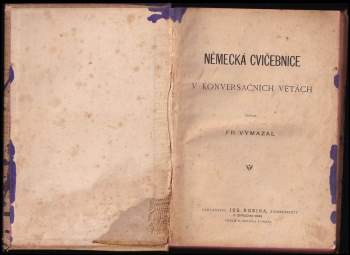 František Vymazal: Německá cvičebnice v konversačních větách