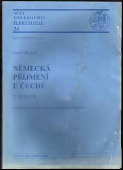 Josef Beneš: Německá příjmení u Čechů