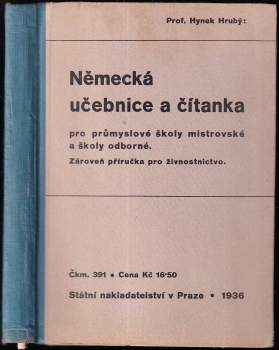 Německá učebnice a čítanka pro průmyslové školy mistrovské a školy odborné