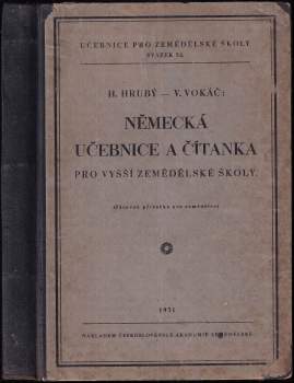 Německá učebnice a čítanka pro vyšší zemědělské školy