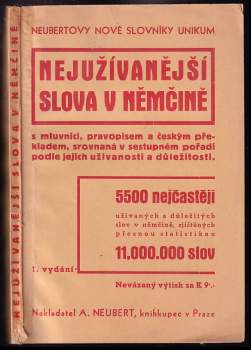 Německo-český slovník nejužívanějších slov v němčině