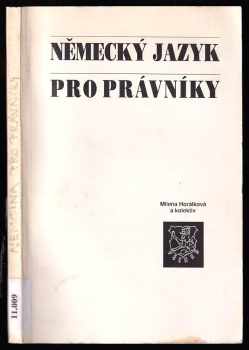Milena Horálková: Německý jazyk pro právníky