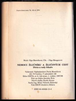 Olga Mengerová: Nemoci žlučníku a žlučových cest