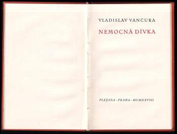Vladislav Vančura: Nemocná dívka