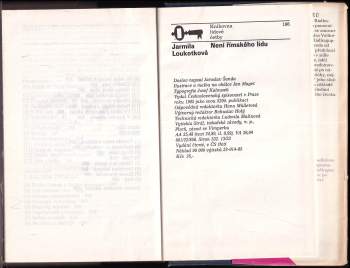 Jarmila Loukotková: Není římského lidu