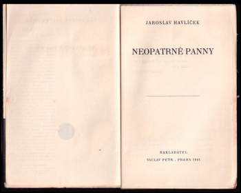 Jaroslav Havlíček: Neopatrné panny