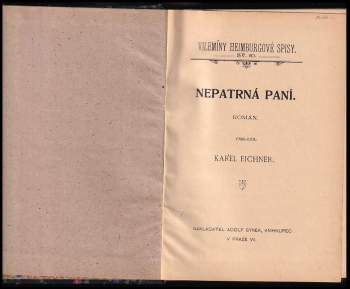 Wilhelmine Heimburg: Nepatrná paní