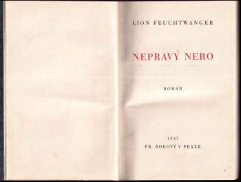 Lion Feuchtwanger: Nepravý Nero