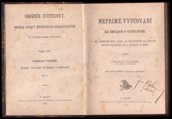 Jaroslav Vágner: Nepřímé vyučování na školách s odděleními