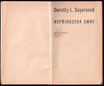 Dorothy L Sayers: Nepřirozená smrt