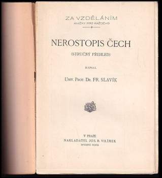 František Slavík: Nerostopis Čech