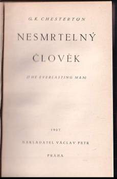 G. K Chesterton: Nesmrtelný člověk