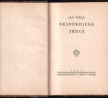 Jan Vrba: Nespokojená srdce
