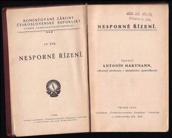 Antonín Hartmann: Nesporné řízení