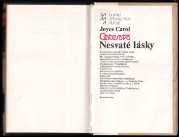 Joyce Carol Oates: Nesvaté lásky