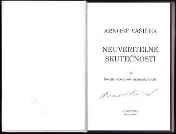 Arnošt Vašíček: Neuvěřitelné skutečnosti