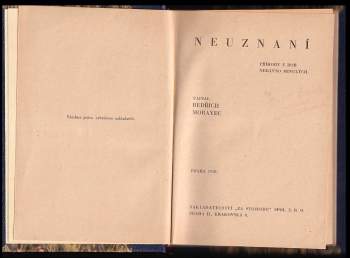 Bedřich Moravec: Neuznaní