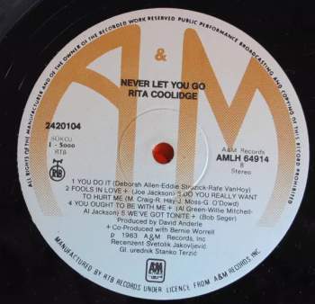 Rita Coolidge: Never Let You Go