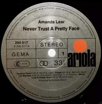 Amanda Lear: Never Trust A Pretty Face