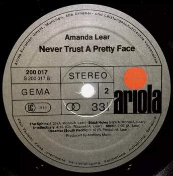 Amanda Lear: Never Trust A Pretty Face