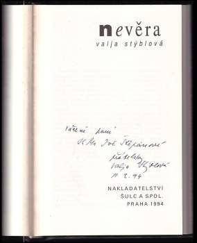 Valja Stýblová: Nevěra
