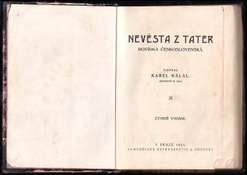 Nevěsta z Tater : Pov. československá
