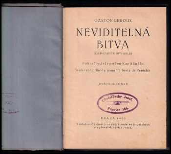 Gaston Leroux: Neviditelná bitva