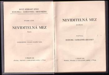 Bohumil Zahradník-Brodský: Neviditelná mez
