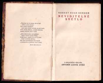 Robert Hugh Benson: Neviditelné světlo