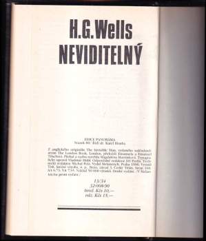 H. G Wells: Neviditelný